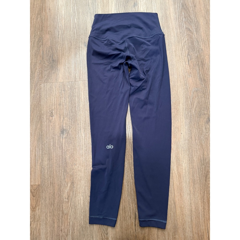 Alo Yoga Womens Navy Blue High-Waist 7/8 Leggings Activewear